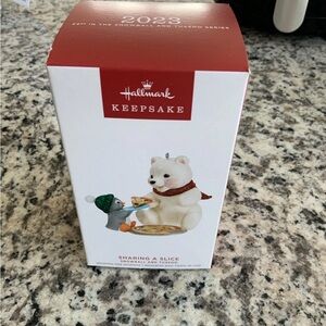 Hallmark Snowball and Tuxedo Ornament 2023 NEW Pizza 23rd Sharing a Slice